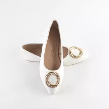 Весенняя и осенняя обувь больших размеров, удобные туфли-лодочки Joker с плоским носком и острым носком, женская обувь 36 белый