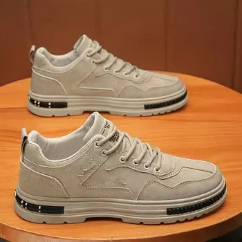 Весенняя и осенняя обувь Мужская обувь больших размеров Нескользящая спортивная повседневная обувь 39 хаки