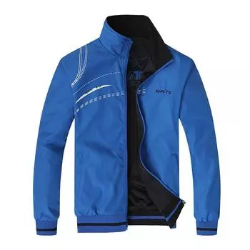 Весенняя и осенняя одежда, мужская куртка, верхняя одежда, двухсторонняя одежда с воротником-стойкой, пальто, тонкая молния, мужские модные куртки XXXXXL чёрный