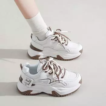 Весенняя и осенняя женская обувь, новая обувь для пап, модная нескользящая обувь для студентов, для отдыха и спорта 35 хаки