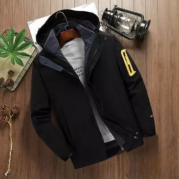 Весенняя и зимняя куртка для активного отдыха, мужская и женская, съемная, из двух частей, толстая, ветрозащитная, водонепроницаемая, одежда для альпинизма L
