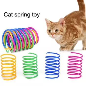 Весенняя игрушка избавит от скуки Интерактивная прочная игрушка для кошек Яркие цвета Кошка играет в игрушку для домашнего животного