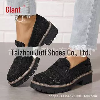 Весенняя коллекция Juti 2024: Женские мокасины больших размеров для Европы и Америки 36 золотой