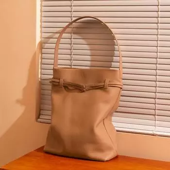 Весенняя кожаная сумка-тоут, высококачественная кожаная сумка, женская сумка через плечо Niche Design белый