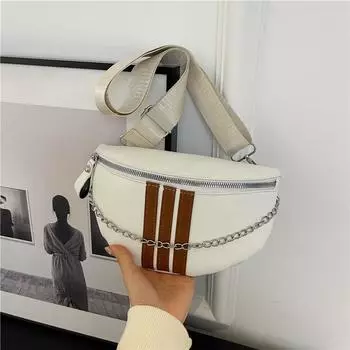 Весенняя красивая персонализированная сумка подмышку женская модная женская сумка 2024 новая простая нагрудная сумка сумка через плечо красивая сумка-мессенджер белый