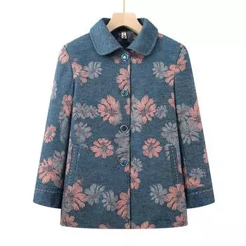 Весенняя куртка для женщин среднего возраста, одежда для пожилых женщин, одежда для мам, женская одежда XXXXXL красный