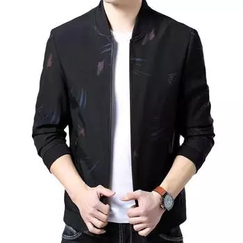 Весенняя куртка Свободная мужская куртка Стоячий воротник куртка мужская повседневная куртка XXXXXL