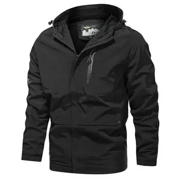 Весенняя куртка Tooling, мужская повседневная ветрозащитная куртка с капюшоном, спортивная однотонная куртка M