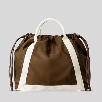 Весенняя многофункциональная сумка-ведро с завязками, модная цветная контрастная сумка для фитнеса, женская нейлоновая сумка через плечо чёрный