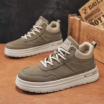 Весенняя мода 2025 года, мужская повседневная обувь, новая мужская обувь в стиле ретро, ретро-трендовые туфли средней высоты 39