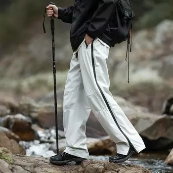 Весенняя мода, новые уличные функциональные ветрозащитные брюки, мужские трендовые спортивные свободные повседневные брюки, комбинезоны S белый