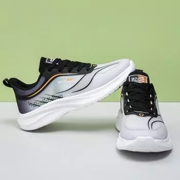 Весенняя мода простые светлые легкие низкие кроссовки на шнуровке мужские кроссовки сверхлегкие сетчатые дышащие повседневные спортивные туфли 40