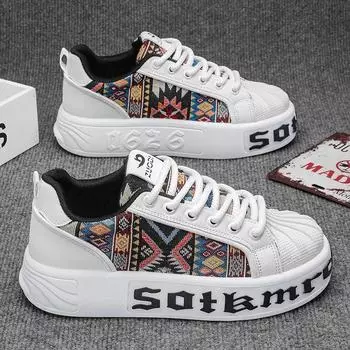 Весенняя мода универсальные мужские кроссовки Shell Head Sports Board Shoes дышащие повседневные износостойкие кроссовки на толстой подошве для студентов 39