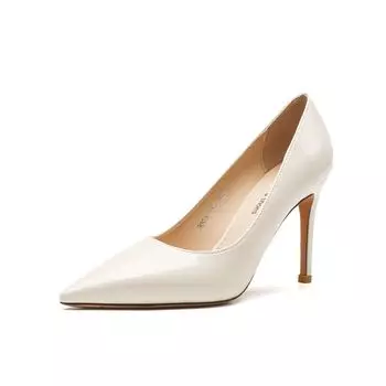 Весенняя мода Женские туфли-лодочки Лакированная кожа Высокие каблуки Женская одинарная обувь Женская карьерная обувь для Свадебные туфли 35