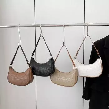 Весенняя модная фактурная сумка для женщин, новый стиль, модная простая нишевая ретро-тканая узорчатая сумка на одно плечо подмышкой