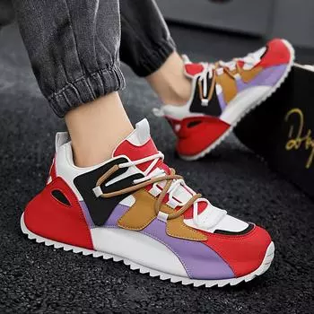 Весенняя модная мужская повседневная обувь, универсальные дышащие кроссовки для бега 39 чёрный