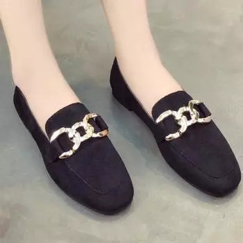 Весенняя модная повседневная удобная обувь на плоской подошве высокого качества для женщин, однотонная женская обувь без шнуровки с металлическими украшениями 35
