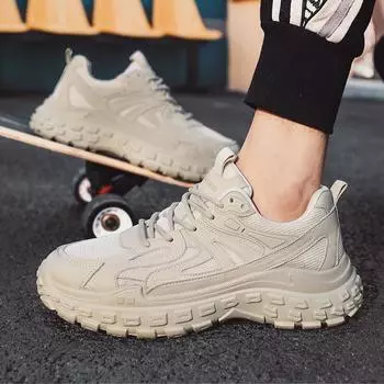 Весенняя мужская обувь 2025 года, новая черная спортивная и рабочая обувь для отдыха, водонепроницаемая, противоскользящая, износостойкая и прочная, модная обувь для защиты труда 39 чёрный