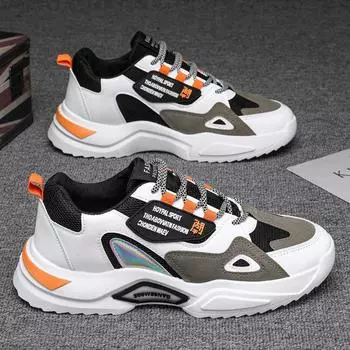 Весенняя мужская обувь 2025 года, новая летняя дышащая молодежная спортивная беговая повседневная обувь для знаменитостей из Интернета, популярная обувь для папы 39