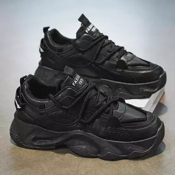 Весенняя мужская обувь 2025 года, новые дышащие сетчатые туфли, мужская трендовая универсальная спортивная обувь на платформе, повседневная обувь для папы 39