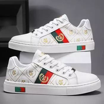 Весенняя мужская обувь 2025 года, новые кожаные туфли для скейтбординга, студенческая ниша, корейская версия, модная обувь, мужская спортивная и повседневная обувь, универсальные модели 39