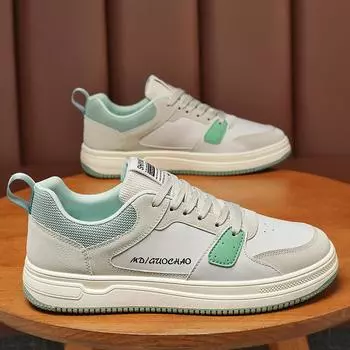 Весенняя мужская обувь, дышащая парусиновая обувь, мужские универсальные маленькие белые туфли, кроссовки на платформе, повседневная обувь, обувь для доски 39