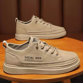 Весенняя мужская обувь, дышащая тонкая обувь, мужская водонепроницаемая кожаная обувь, спортивная повседневная обувь для сноуборда, модная обувь 39