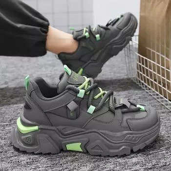 Весенняя мужская обувь, новая дышащая модная универсальная внутренняя увеличивающая рост спортивная обувь повседневная обувь 39