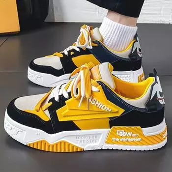 Весенняя мужская обувь. Новая дышащая обувь. Мужская корейская версия Trend of The Hundred. Обувь с толстой подошвой. Обувь для спорта и отдыха. 39