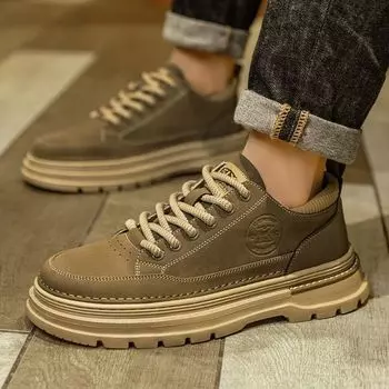 Весенняя мужская обувь, новая дышащая рабочая защитная обувь, модная, универсальная, нескользящая, спортивная, удобная, стельки из ЭВА, резиновый верх 39 чёрный