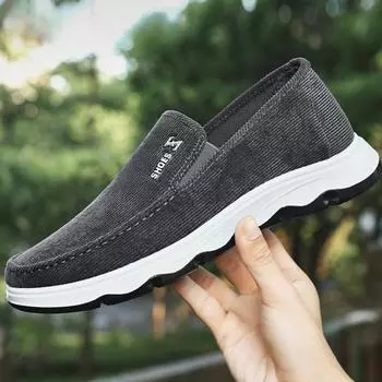 Весенняя мужская обувь Повседневная обувь Удобная обувь Туфли на плоской подошве 39 чёрный