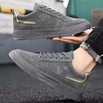 Весенняя мужская обувь, универсальные повседневные туфли на мягкой подошве, мужская рабочая обувь по охране труда, износостойкая обувь на толстой подошве 39 чёрный