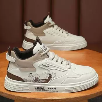 Весенняя мужская обувь. Высокие туфли. Мужские модные одинаковые маленькие белые туфли. Кроссовки на платформе. Повседневная обувь для доски. Модная обувь. 39