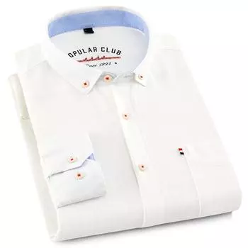 Весенняя мужская повседневная деловая рубашка большого размера из хлопка и льна с длинными рукавами XS белый