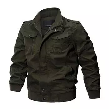 Весенняя мужская повседневная хлопковая куртка в стиле милитари, свободная рабочая куртка большого размера на открытом воздухе M
