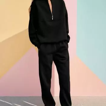 Весенняя новая белая рубашка, топ, женская дизайнерская трикотажная майка с разрезом, рубашка L чёрный