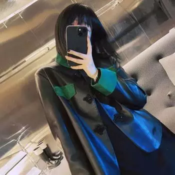 Весенняя новая кожаная куртка для женщин, короткий воротник-стойка, костюм Тан, кожаная куртка в китайском стиле, тонкое пальто, модная S