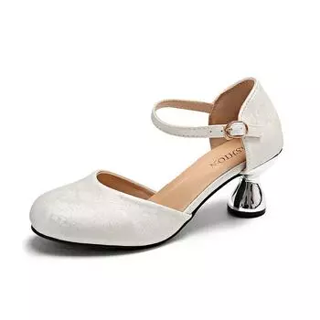 Весенняя новая модная повязка на голову, сексуальные, с неглубокой пряжкой, повседневные, круглые каблуки, женские, большие, элегантные и элегантные, высокие каблуки 35-43 35