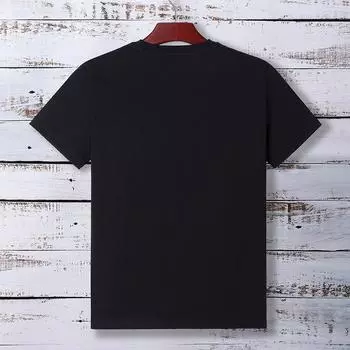 Весенняя новая мужская футболка из чистого хлопка с короткими рукавами и трафаретной печатью, мужская одежда с половиной рукавов S белый