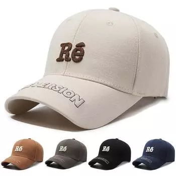 Весенняя новая мужская и женская бейсболка с твердым верхом и вышитыми буквами, модная простая кепка с язычком из хлопка и хлопка