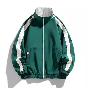 Весенняя новая мужская куртка больших размеров M-8XL, двухсторонняя ветрозащитная куртка с воротником-стойкой для колледжа M красный