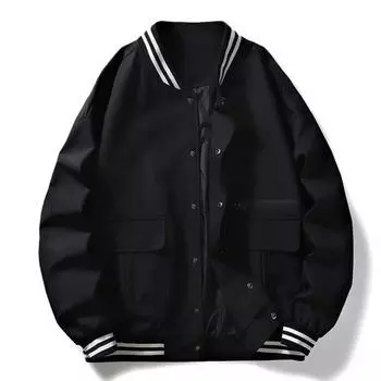 Весенняя новая мужская модная свободная бейсбольная куртка с воротником для молодежи M