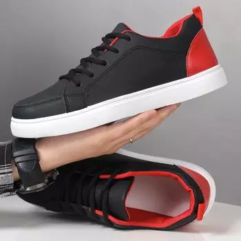 Весенняя новая мужская обувь, модная универсальная повседневная обувь, кроссовки для бега на открытом воздухе, мужская спортивная и любительская обувь для катания на доске, модная обувь для мальчиков 39 чёрный
