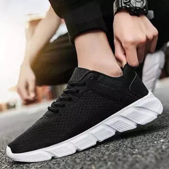 Весенняя новая мужская обувь с сеткой большого размера, повседневная обувь, спортивная мужская обувь 39-47 39 белый