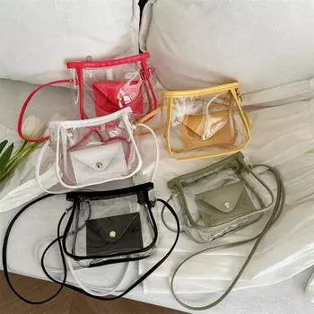 Весенняя новая нишевая дизайнерская модная и классная прозрачная повседневная сумка через плечо модная простая маленькая квадратная сумка через плечо