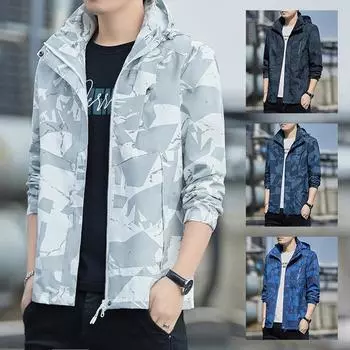 Весенняя новая повседневная куртка мужская весенняя трендовая водонепроницаемая куртка для активного отдыха мужская одежда M