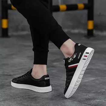 Весенняя новая повседневная обувь, мужская обувь для досок, трендовая дышащая обувь, мужские кроссовки 39 белый