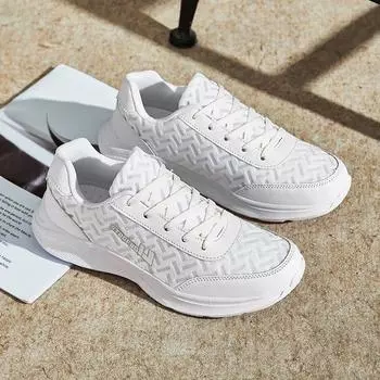 Весенняя новая спортивная обувь больших размеров Корейская версия Новые кроссовки Корейская версия Универсальная повседневная обувь Женская обувь 35 белый