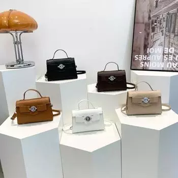 Весенняя новая женская сумка через плечо, однотонная, простая, новая косая сумка через плечо, женская сумка, высококачественная, маленькая квадратная сумка