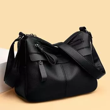 Весенняя новая женская сумка среднего возраста с вышивкой нитками на одно плечо, простая и элегантная